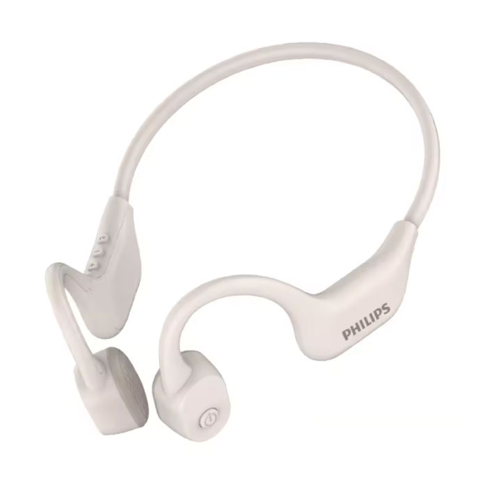 Philips Słuchawki douszne TAA6609C z przewodnictwem kostnym – odporne na pot słuchawki Bluetooth 5.4 TWS – białe