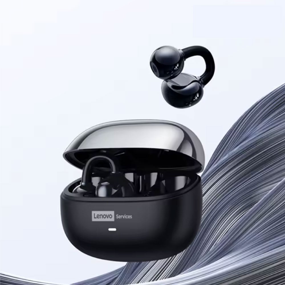 Lenovo Auriculares inalámbricos LE208 - Auriculares Bluetooth 6.0 TWS de 250 mAh - Negro - Copy