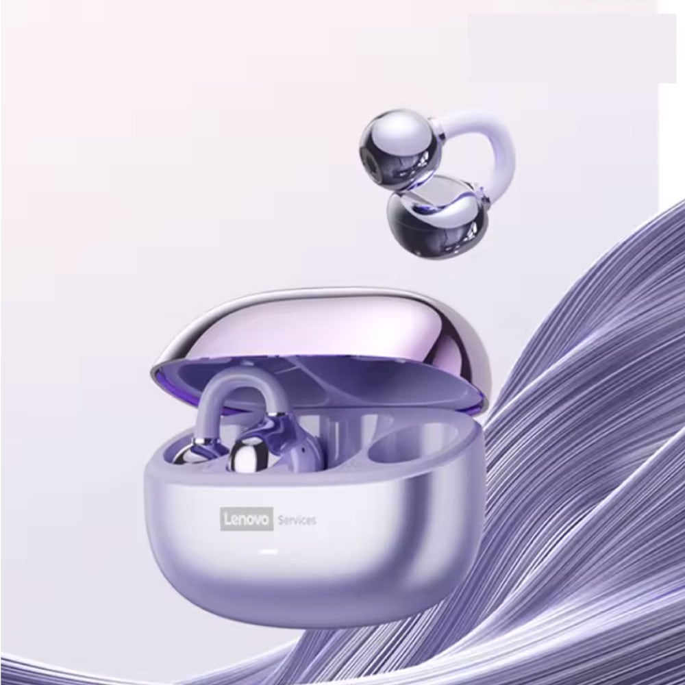Lenovo Auricolari wireless LE302 - Auricolari TWS Bluetooth 6.0 da 180 mAh - Viola