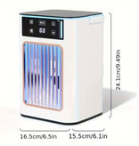 LISM Condizionatore d'aria portatile - Ventilatore raffreddatore d'aria USB con serbatoio dell'acqua da 900 ml - Bianco