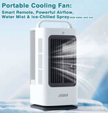 JFBONIN 3-in-1 Portable Air Conditioner - Air Cooler Fan 1700ml Water Tank - White