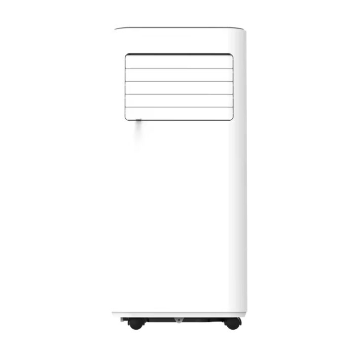 Climatiseur portable 7000 BTU avec tube d'évacuation et tuyau d'extraction - Ventilateur rafraîchisseur d'air portable - Blanc