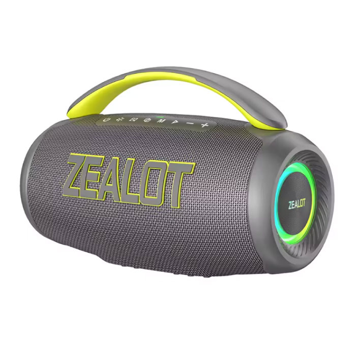 P12 Wireless Speaker - 60W Bluetooth 5.3 TWS Boom Box Portable - Gray
