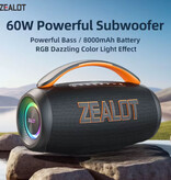 Zealot P12 Wireless Speaker - 60W Bluetooth 5.3 TWS Boom Box Portable - Blue