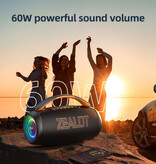 Zealot P12 Wireless Speaker - 60W Bluetooth 5.3 TWS Boom Box Portable - Blue