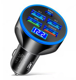 Stuff Certified® Kfz-Ladegerät aus Metall – USB-Anschluss und USB-C-Kabel – 12-V-Ladeadapter – Schwarz - Copy
