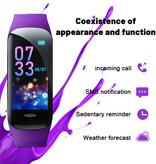 Lenovo Bracelet de montre connectée - Suivi de santé, d'activité sportive et de fitness - Bracelet en silicone - Violet