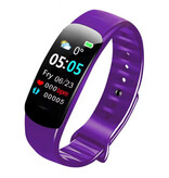 Lenovo Bracelet de montre connectée - Suivi de santé, d'activité sportive et de fitness - Bracelet en silicone - Violet