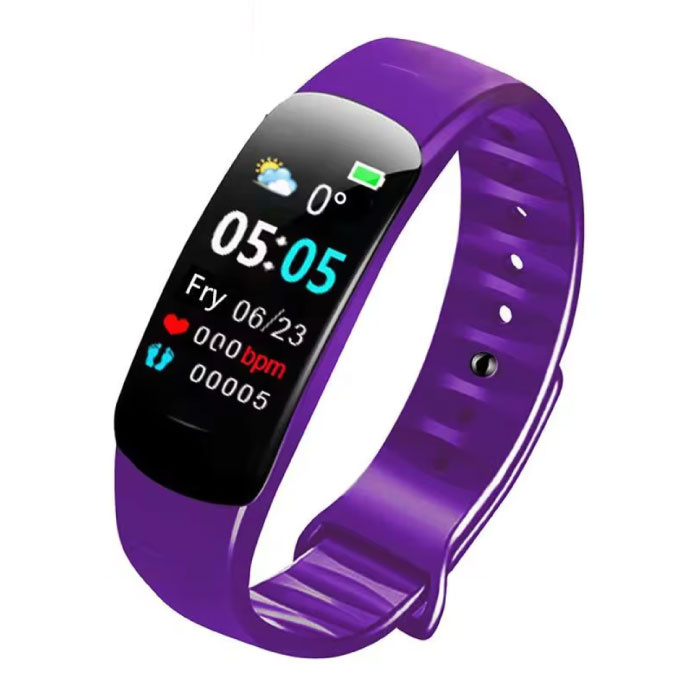 Cinturino per smartwatch - Monitoraggio della salute, attività sportiva e fitness tracker - Cinturino in silicone - Viola
