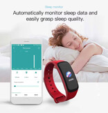 Lenovo Bracelet de montre connectée - Suivi de santé, d'activité sportive et de fitness - Bracelet en silicone - Bleu