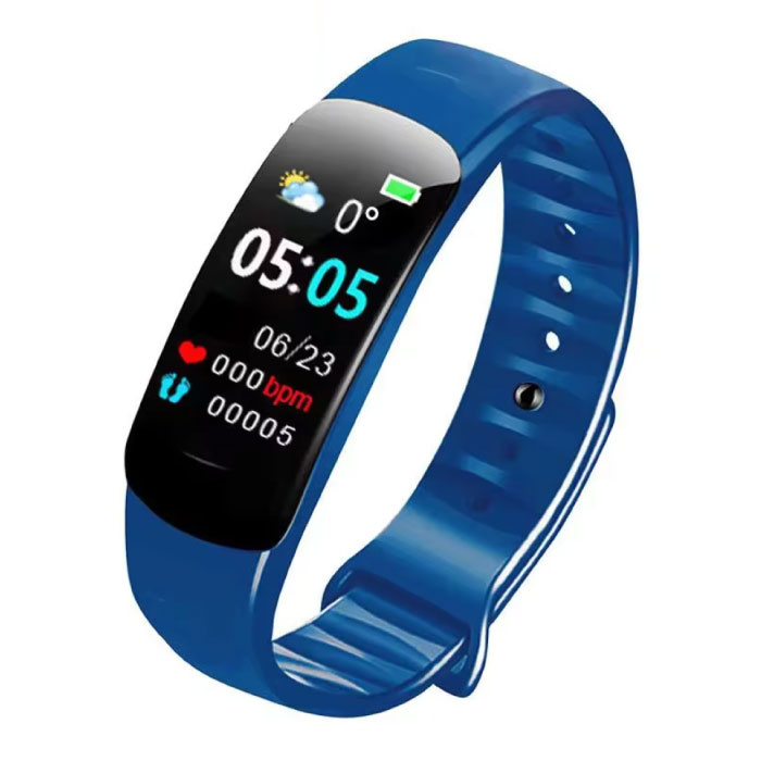 Smartwatch Band - Gezondheid Monitor Sport Activity Fitness Tracker Horloge - Silicoon Bandje - Blauw