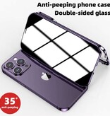 Stuff Certified® Custodia magnetica per iPhone 17 Pro con protezione privacy - Doppio vetro anti-spionaggio, copertura completa a 360° - Oro