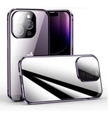 Stuff Certified® Coque magnétique de confidentialité pour iPhone 16e - Protection intégrale 360° double verre anti-espionnage - Or