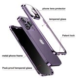 Stuff Certified® Custodia magnetica per iPhone 16e con protezione privacy - Doppio vetro anti-spionaggio, copertura completa a 360° - Viola