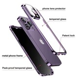 Stuff Certified® Custodia magnetica per iPhone 16e con protezione privacy - Doppio vetro anti-spionaggio, copertura completa a 360° - Argento
