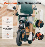 iScooter i12 Electric Scooter - Foldable - 500W - 7.5Ah - Black - Copy