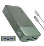 Stuff Certified® Powerbank 45W - 20.000mAh - 4 Oplaadpoorten - Externe Accu Batterij Oplader - Groen