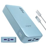 Stuff Certified® Batería externa de 45 W - 20.000 mAh - 4 puertos de carga - Cargador de batería externo - Azul