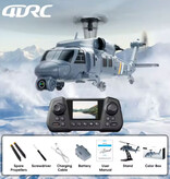 Stuff Certified® 4D-L2 Hubschrauber – 6-Achsen 8K RC-Drohnenkamera – Fernbedienung mit Bildschirm – Grau