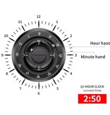 FOXBOX Orologio da uomo FOXBOX - Orologio da polso con lancetta magnetica galleggiante - Resistente agli urti 3 ATM - Nero Bianco Silicone