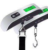 ZUIDID Balance numérique suspendue avec crochet - 50 kg / 10 g - Balance pour bagages et valises - Argent