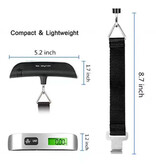 ZUIDID Bilancia digitale da appendere con gancio - 50 kg / 10 g - Bilancia per valigie - Argento