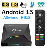 Stuff Certified® Odtwarzacz multimedialny Z1 Max TV Box Android 15 - 8K / WiFi / BT5.0 - 8 GB RAM - 128 GB pamięci masowej
