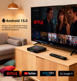 Stuff Certified® Boîtier TV multimédia Z1 Max sous Android 15 - 8K / Wi-Fi / Bluetooth 5.0 - 8 Go de RAM - 128 Go de stockage
