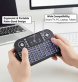MRSVI V8 Illuminated Wireless Mini Keyboard - QWERTY - 2.4GHz / Bluetooth for Media Player Computer