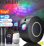 ZCMLED Proyector de cielo estrellado con control remoto - Lámpara de proyección de ambiente estelar - Blanco