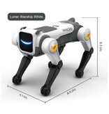 Fremego RC-Roboterhund mit sprachgesteuerter Fernbedienung – Mechanisch gesteuertes Stunt-Spielzeugtier – Weiß