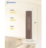 Airmate Elektrische Kachel 2000W - Verwarming Radiator Heater Draagbaar - Wit