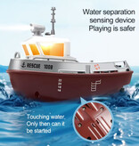 ZWN Remote Controlled RC Boat - Waterproof Pool Toy Ship at 1:32 Scale - Brown