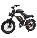 JKING FXH Electric Motorcycle - Scooter 20" Wide Wheels - Black