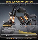 JKING FXH Electric Motorcycle - Scooter 20" Wide Wheels - Black