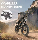 JKING FXH Electric Motorcycle - Scooter 20" Wide Wheels - Black