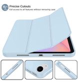 Stuff Certified® Funda flexible tipo libro para Samsung Galaxy Tab S8 (11") - Funda multifuncional plegable con soporte - Azul hielo