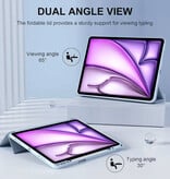 Stuff Certified® Samsung Galaxy Tab S9 (11") Flexibele Flip Case - Vouwbaar Multifunctioneel Hoesje Case Cover met Kickstand - Ijsblauw