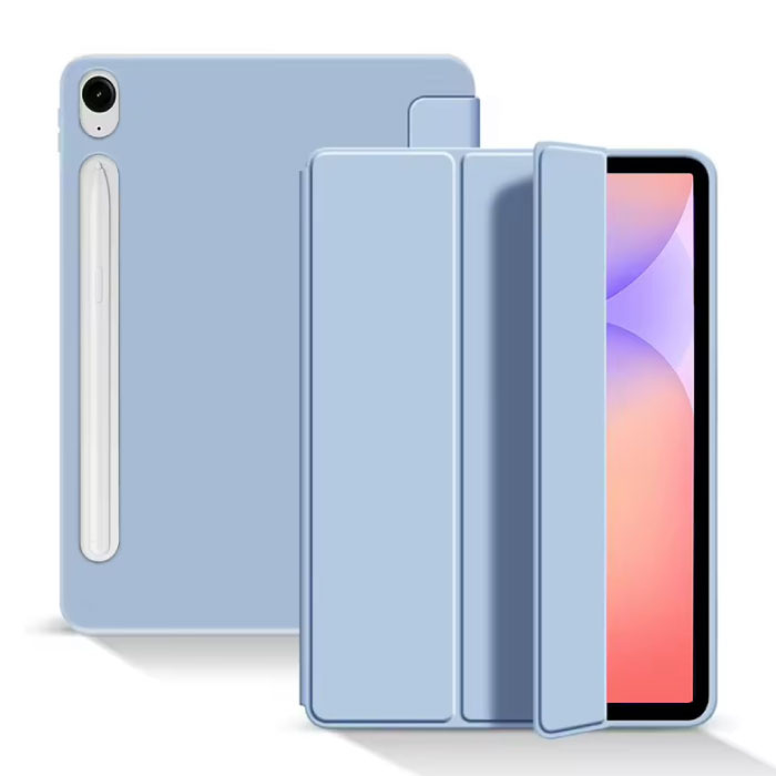 Stuff Certified® Custodia a libro flessibile per Samsung Galaxy Tab S10 Lite (10,9") - Cover multifunzionale pieghevole con supporto - Blu ghiaccio