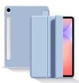 Stuff Certified® Custodia a libro flessibile per Samsung Galaxy Tab S9 FE (10,9") - Cover multifunzionale pieghevole con supporto - Blu ghiaccio