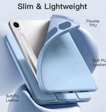 Stuff Certified® Samsung Galaxy Tab S9 FE (10.9") Flexible Flip Case - Foldable Multifunctional Case Cover with Kickstand - Ice Blue