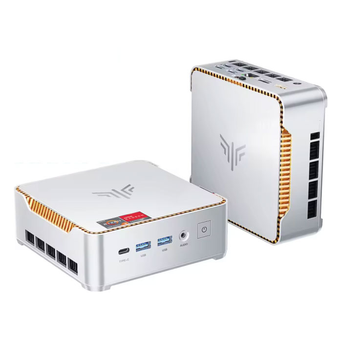 Kamrui Mini komputer stacjonarny – 16 GB RAM / 512 GB ROM – AMD Ryzen R2544 – dysk SSD M.2 / WiFi 5 / BT4.2 – Windows 11 Pro – srebrny