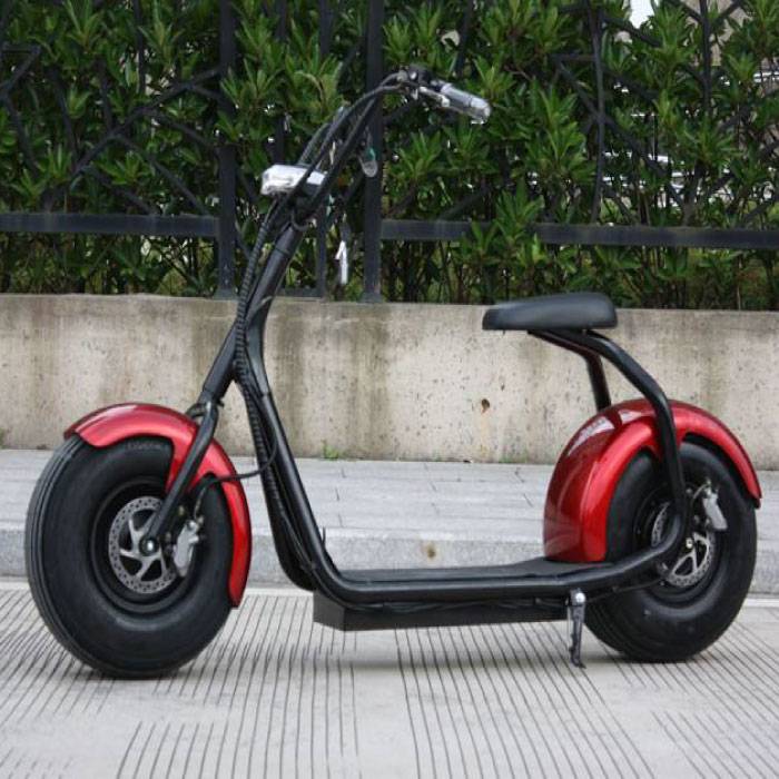 Citycoco Elektrische Smart E Scooter Pro Harley - 18" - 1000W - 12Ah - Rood