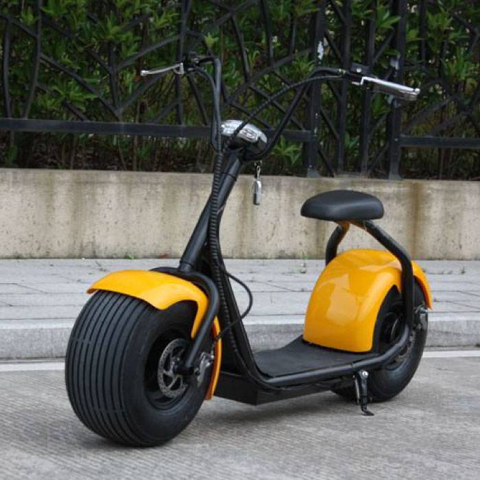 Hulajnoga Elektryczna City Coco Smart E Harley Pro - 18 "- 1000W - 12Ah - Żółta