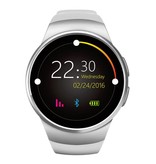 Stuff Certified® Original KW18 Smartwatch Smartphone Fitness Sport activité Tracker montre OLED Android iOS iPhone Samsung Huawei argent