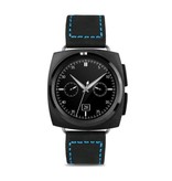 Stuff Certified® Original A11 Smartwatch Smartphone Fitness Sport Activity Tracker Watch OLED Android iOS iPhone Samsung Huawei Black Leather