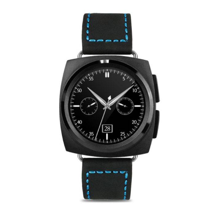 Stuff Certified® Oryginalny Smartwatch A11 Smartphone Fitness Sport Activity Tracker Zegarek OLED Android iOS iPhone Samsung Huawei Czarna skóra