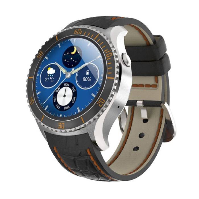 Original I2 Smartwatch Smartphone Fitness Sport Aktivität Tracker Uhr OLED Android iOS iPhone Samsung Huawei Silber