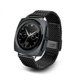 Stuff Certified® Original A11 Smartwatch Smartphone Fitness Sport Activity Tracker Watch OLED Android iOS iPhone Samsung Huawei Black Metal