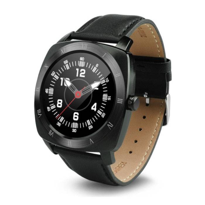 Reloj inteligente DM88 original, teléfono inteligente, fitness, deporte, rastreador de actividad, reloj OLED, Android, iOS, iPhone, Samsung, Huawei, cuero negro